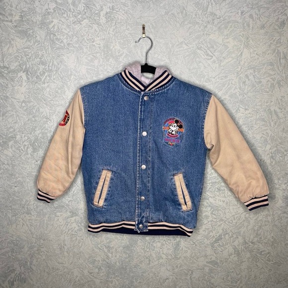 Vintage Mickey Mouse denim letterman’s jacket